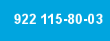 922 115-80-03